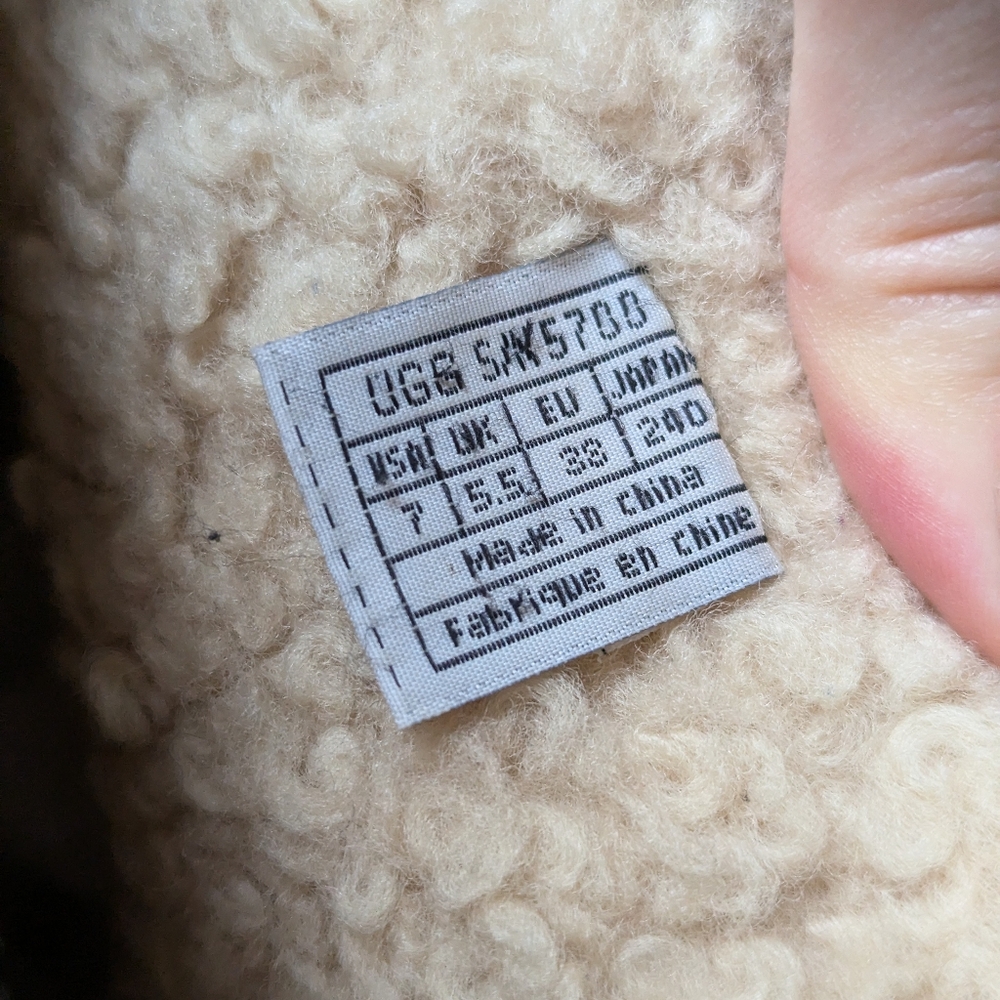 VTG Y2K UGG Wallingford Wellies Gold Sheepskin Logo Print Rain Boots Women's 7 - Picture 13 of 14